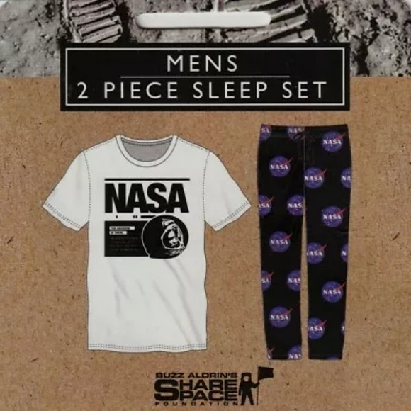 NASA Logo Novelty Pajama Set Size XXL - Picture 1 of 8